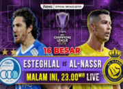 Babak 16 Besar AFC Champion League Elite, Esteghlal vs Al-Nassr